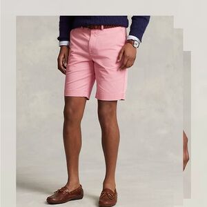EUC Polo Ralph Lauren Men's Soft Pink 9” Stretch Classic Fit Chino Short 42”